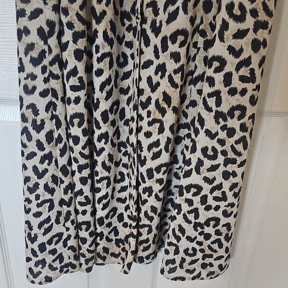 Casual Corner Vintage Leopard Print Sleeveless Button up Maxi Dress Size 10 - Picture 9 of 16